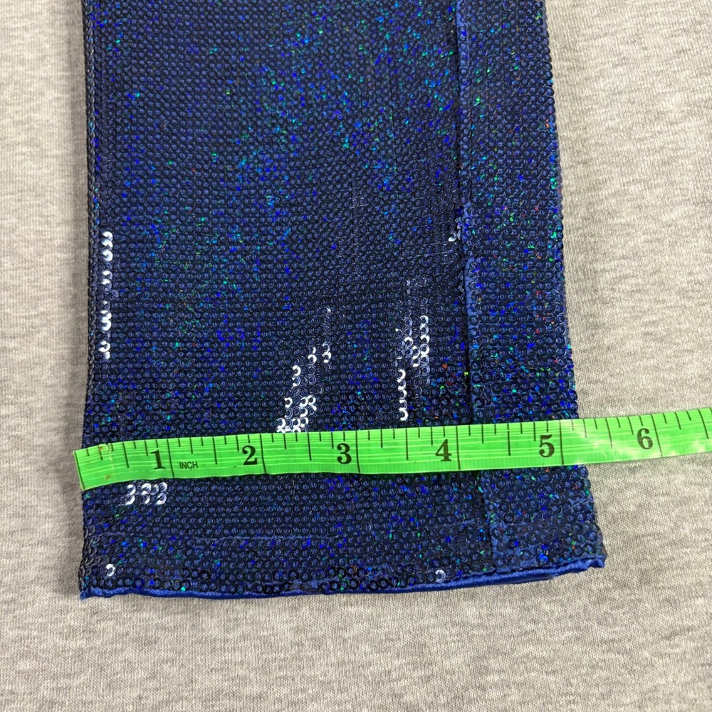 Siwy Hannah Marine Blue Sequin Skinny Pants Lined Glam Party Disco Size 29 - Picture 11 of 12